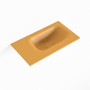 MONDIAZ EDEN Ocher solid surface inleg wastafel voor toiletmeubel 40cm. Positie wasbak rechts