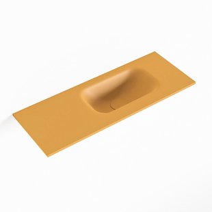 MONDIAZ EDEN Ocher solid surface inleg wastafel voor toiletmeubel 60cm. Positie wasbak rechts