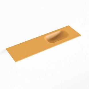 MONDIAZ EDEN Ocher solid surface inleg wastafel voor toiletmeubel 80cm. Positie wasbak rechts