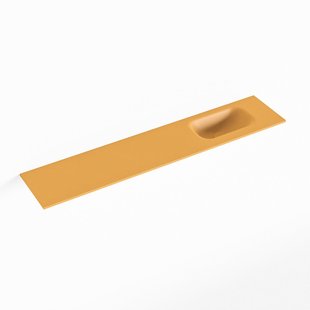 MONDIAZ EDEN Ocher solid surface inleg wastafel voor toiletmeubel 110cm. Positie wasbak rechts