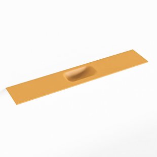 MONDIAZ EDEN Ocher solid surface inleg wastafel voor toiletmeubel 120cm. Positie wasbak midden
