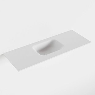 MONDIAZ LEX Talc solid surface inleg wastafel voor toiletmeubel 80cm. Positie wasbak midden
