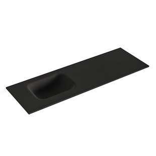 MONDIAZ LEX Urban solid surface inleg wastafel voor toiletmeubel 90cm. Positie wasbak links