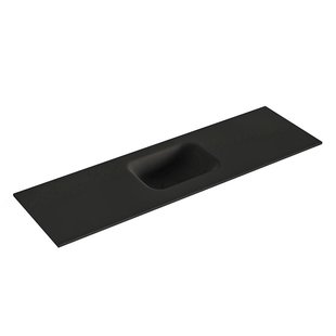 MONDIAZ LEX Urban solid surface inleg wastafel voor toiletmeubel 100cm. Positie wasbak midden