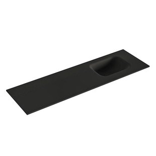 MONDIAZ LEX Urban solid surface inleg wastafel voor toiletmeubel 100cm. Positie wasbak rechts