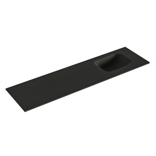 MONDIAZ LEX Urban solid surface inleg wastafel voor toiletmeubel 110cm. Positie wasbak rechts