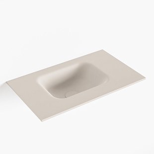 MONDIAZ LEX Linen solid surface inleg wastafel voor toiletmeubel 50cm. Positie wasbak links MONDIAZ LEX Linen solid surface inleg wastafel voor toiletmeubel 50cm. Positie wasbak links