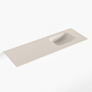MONDIAZ LEX Linen solid surface inleg wastafel voor toiletmeubel 90cm. Positie wasbak rechts MONDIAZ LEX Linen solid surface inleg wastafel voor toiletmeubel 90cm. Positie wasbak rechts