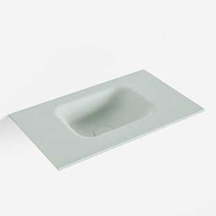 MONDIAZ LEX Greey solid surface inleg wastafel voor toiletmeubel 50cm. Positie wasbak midden