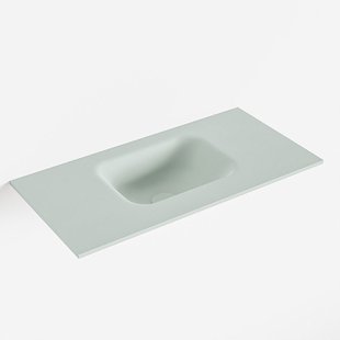 MONDIAZ LEX Greey solid surface inleg wastafel voor toiletmeubel 60cm. Positie wasbak midden