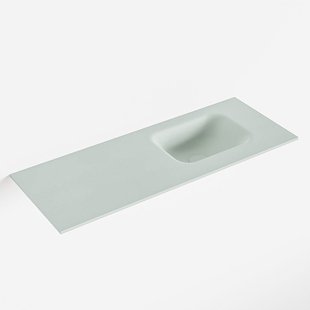 MONDIAZ LEX Greey solid surface inleg wastafel voor toiletmeubel 80cm. Positie wasbak rechts