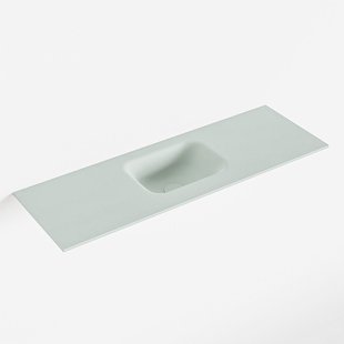 MONDIAZ LEX Greey solid surface inleg wastafel voor toiletmeubel 90cm. Positie wasbak midden