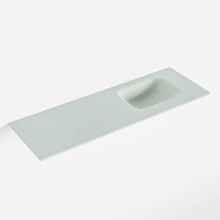 MONDIAZ LEX Greey solid surface inleg wastafel voor toiletmeubel 90cm. Positie wasbak rechts