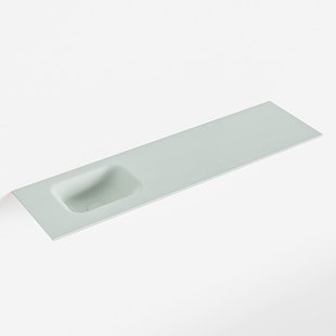 MONDIAZ LEX Greey solid surface inleg wastafel voor toiletmeubel 110cm. Positie wasbak links