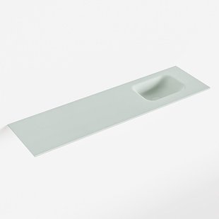 MONDIAZ LEX Greey solid surface inleg wastafel voor toiletmeubel 110cm. Positie wasbak rechts