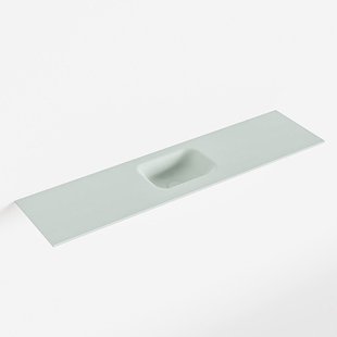 MONDIAZ LEX Greey solid surface inleg wastafel voor toiletmeubel 120cm. Positie wasbak midden