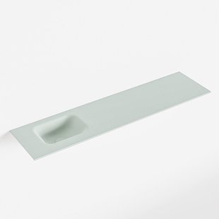 MONDIAZ LEX Greey solid surface inleg wastafel voor toiletmeubel 120cm. Positie wasbak links