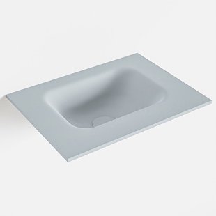 MONDIAZ LEX Clay solid surface inleg wastafel voor toiletmeubel 40cm. Positie wasbak midden