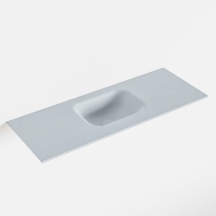 MONDIAZ LEX Clay solid surface inleg wastafel voor toiletmeubel 80cm. Positie wasbak midden