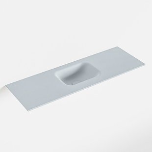MONDIAZ LEX Clay solid surface inleg wastafel voor toiletmeubel 90cm. Positie wasbak midden