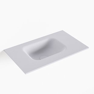 MONDIAZ LEX Cale solid surface inleg wastafel voor toiletmeubel 50cm. Positie wasbak links