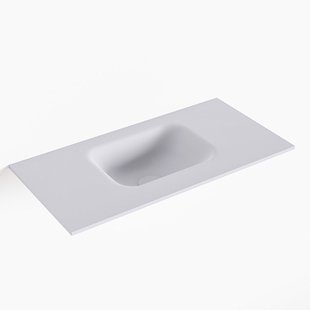 MONDIAZ LEX Cale solid surface inleg wastafel voor toiletmeubel 60cm. Positie wasbak midden