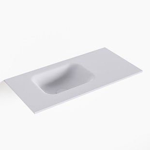 MONDIAZ LEX Cale solid surface inleg wastafel voor toiletmeubel 60cm. Positie wasbak links