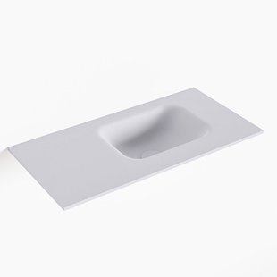 MONDIAZ LEX Cale solid surface inleg wastafel voor toiletmeubel 60cm. Positie wasbak rechts
