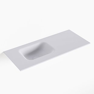 MONDIAZ LEX Cale solid surface inleg wastafel voor toiletmeubel 70cm. Positie wasbak links