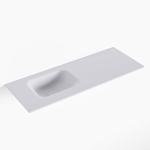 MONDIAZ LEX Cale solid surface inleg wastafel voor toiletmeubel 80cm. Positie wasbak links