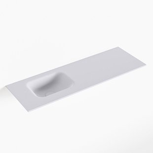 MONDIAZ LEX Cale solid surface inleg wastafel voor toiletmeubel 90cm. Positie wasbak links