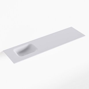 MONDIAZ LEX Cale solid surface inleg wastafel voor toiletmeubel 110cm. Positie wasbak links