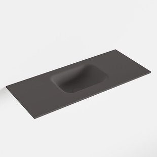 MONDIAZ LEX Dark_grey solid surface inleg wastafel voor toiletmeubel 70cm. Positie wasbak midden