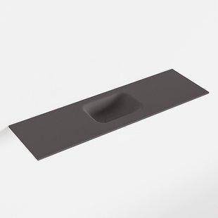 MONDIAZ LEX Dark_grey solid surface inleg wastafel voor toiletmeubel 100cm. Positie wasbak midden