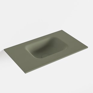 MONDIAZ LEX Army solid surface inleg wastafel voor toiletmeubel 50cm. Positie wasbak rechts