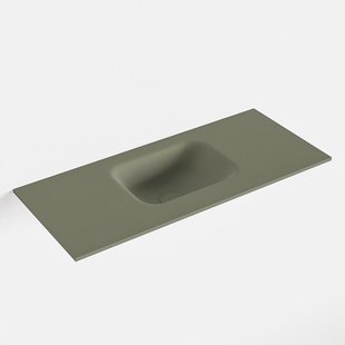 MONDIAZ LEX Army solid surface inleg wastafel voor toiletmeubel 70cm. Positie wasbak midden