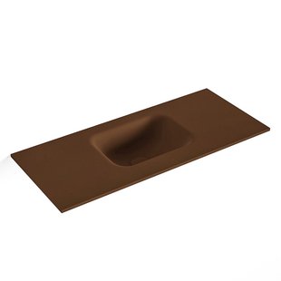 MONDIAZ LEX Rust solid surface inleg wastafel voor toiletmeubel 70cm. Positie wasbak midden