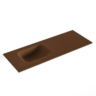 MONDIAZ LEX Rust solid surface inleg wastafel voor toiletmeubel 80cm. Positie wasbak links