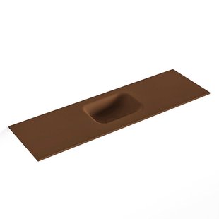 MONDIAZ LEX Rust solid surface inleg wastafel voor toiletmeubel 100cm. Positie wasbak midden