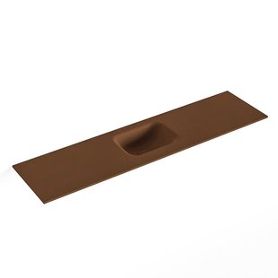 MONDIAZ LEX Rust solid surface inleg wastafel voor toiletmeubel 120cm. Positie wasbak midden