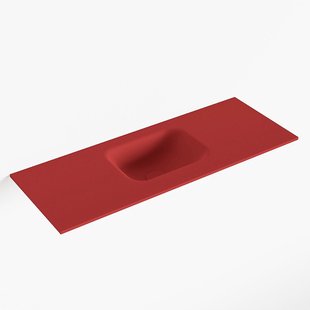 MONDIAZ LEX Fire solid surface inleg wastafel voor toiletmeubel 80cm. Positie wasbak midden