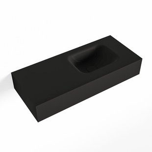 MONDIAZ LEX Urban vrijhangende solid surface wastafel 70cm. Positie wasbak rechts