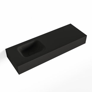 MONDIAZ LEX Urban vrijhangende solid surface wastafel 90cm. Positie wasbak links