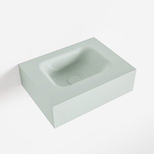 MONDIAZ LEX Greey vrijhangende solid surface wastafel 40cm. Positie wasbak midden