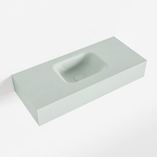 MONDIAZ LEX Greey vrijhangende solid surface wastafel 70cm. Positie wasbak midden