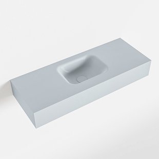 MONDIAZ LEX Clay vrijhangende solid surface wastafel 80cm. Positie wasbak midden