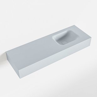 MONDIAZ LEX Clay vrijhangende solid surface wastafel 90cm. Positie wasbak rechts
