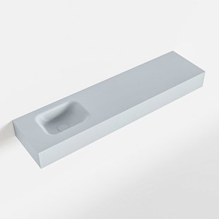 MONDIAZ LEX Clay vrijhangende solid surface wastafel 120cm. Positie wasbak links