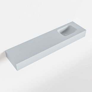 MONDIAZ LEX Clay vrijhangende solid surface wastafel 120cm. Positie wasbak rechts