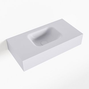 MONDIAZ LEX Cale vrijhangende solid surface wastafel 60cm. Positie wasbak midden